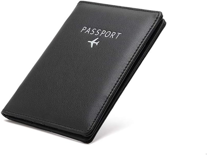 BAKUN Travel Wallet & Family Leather Passport Holder Cover RFID Blocking Travel Wallet, Leather Card Case, Travel Document Organizer Case(Black)