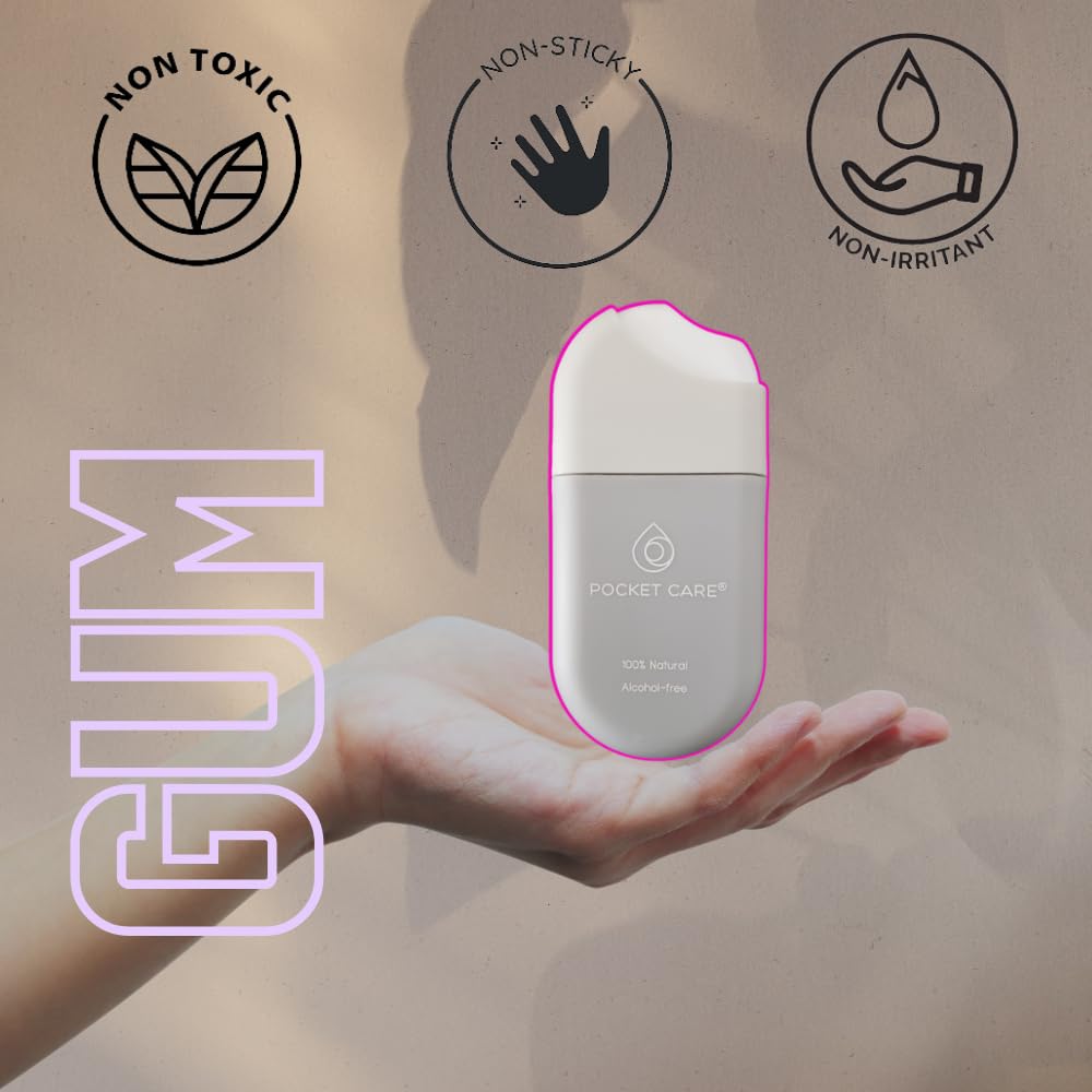 POCKET CARE | 2 Pack Gum scented Hand Cleanser Moisturizing Spray 1 Fl OZ- for Hands | Organic | Travel Size - Travel Accessories | 100% natural