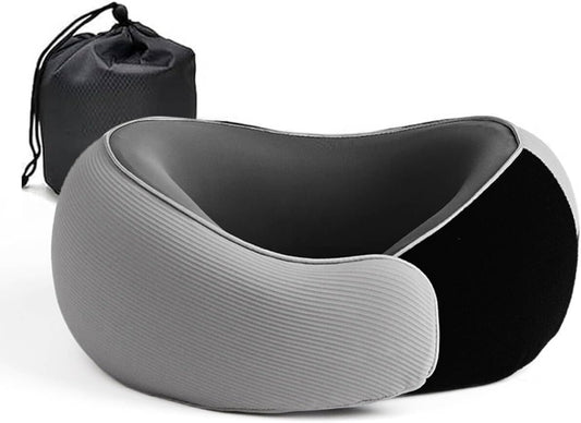 RURING Travel Pillows for Airplanes, 2025 New Travel Neck Pillow Travel Pillow, Neck Pillow Airplane Memory Foam 360 Degree Support Stowable Pillows for Airplanes Offices and Cars (Dark Gray)