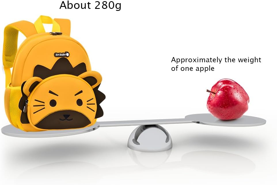 Padgene Toddler Backpacks Kids Preschool Backpack Waterproof Neoprene Animal Schoolbag Lunch backpack 3D Cartoon Mini Travel Bag for Boys Girls Ages 3-5