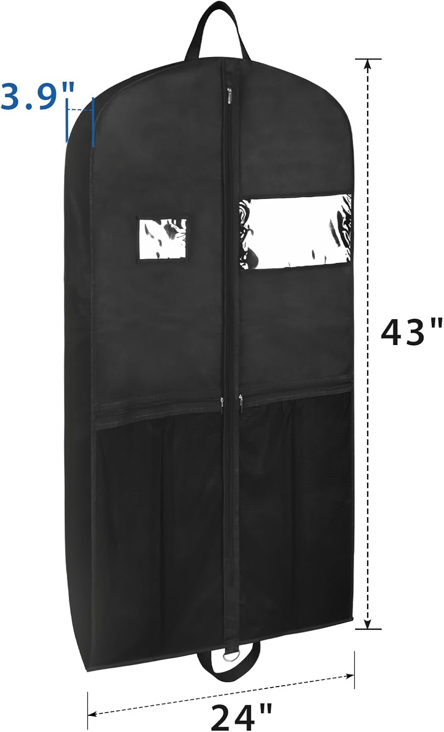 Zilink Suit Bags for Men Travel 43" Garment Bags for Travel with Pockets Waterproof Suit Cover Bags for Suits,T-shirts Jackets, Coat