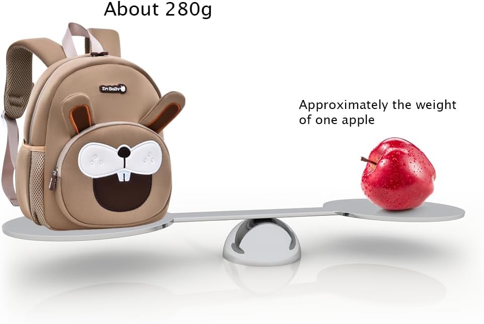 Padgene Toddler Backpacks Kids Preschool Backpack Waterproof Neoprene Animal Schoolbag Lunch backpack 3D Cartoon Mini Travel Bag for Boys Girls Ages 3-5