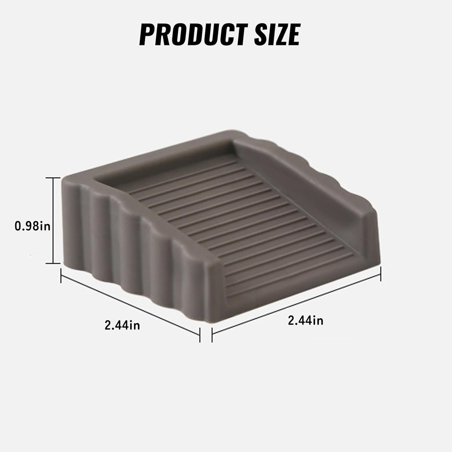 3Pack Black Door Wedge, Small Door Stop Wedge, Door Stops for Bottom of Door (Black)