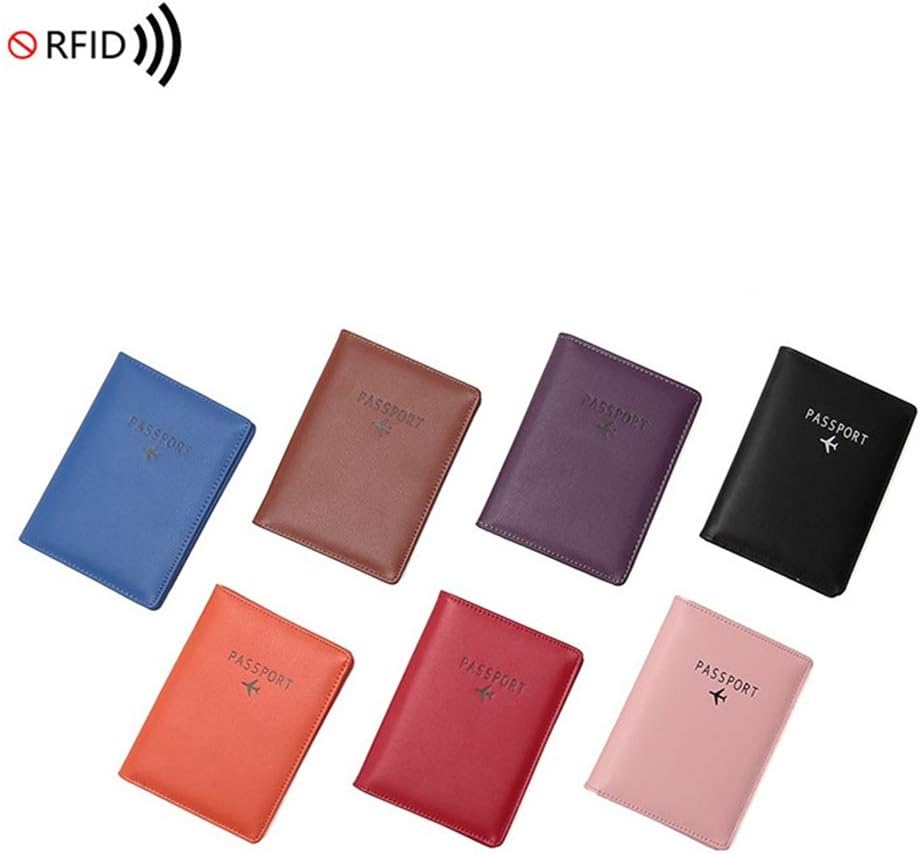 BAKUN Travel Wallet & Family Leather Passport Holder Cover RFID Blocking Travel Wallet, Leather Card Case, Travel Document Organizer Case(Coffee)