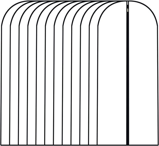 Dress Bags for Hanging Clothes12 PCS Transparent Waterproof Dustproof Bags for Wardrobe Storage Coat Covers for Closet Full Zipper Garment Bags for Long Dress Costumes Gowns Coats 24''x60''