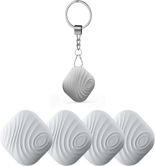 Key Finder, Bluetooth Tracker Item Locator with Key Chain for Keys Pet Wallets or Backpacks and Tablets, Batteries Include (Gray, 4 Pack)