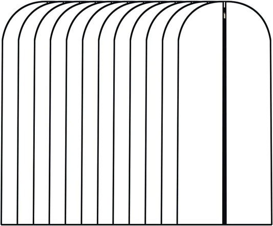Garment Bags for Hanging Clothes 12 PCS Transparent Dress Bag for Traveling Garment Bag for Dresses Long Clothes Storage Bags with Full Zipper for Long Dress Costumes Gowns Coats 24''x54''