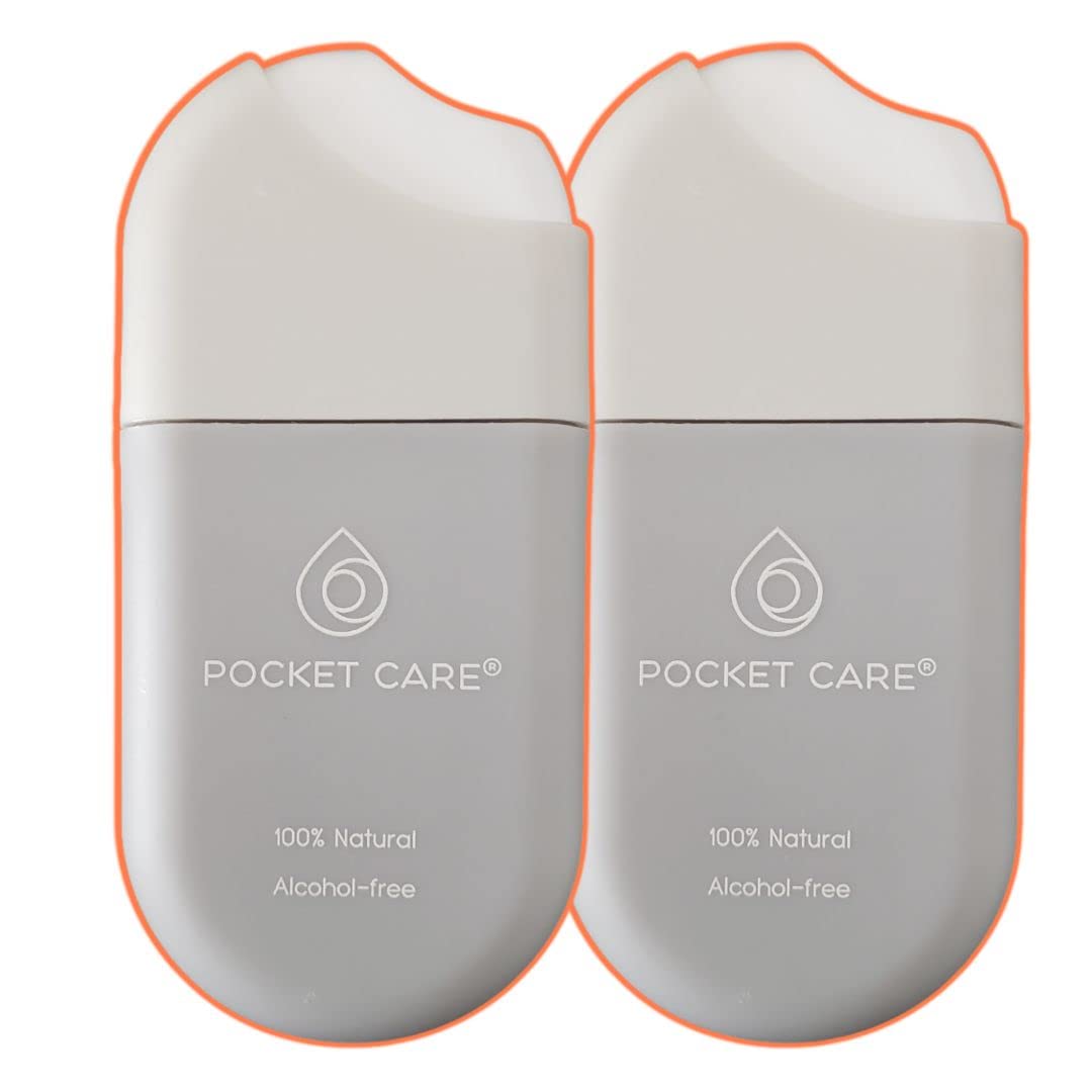 POCKET CARE | 2 Pack Gum scented Hand Cleanser Moisturizing Spray 1 Fl OZ- for Hands | Organic | Travel Size - Travel Accessories | 100% natural