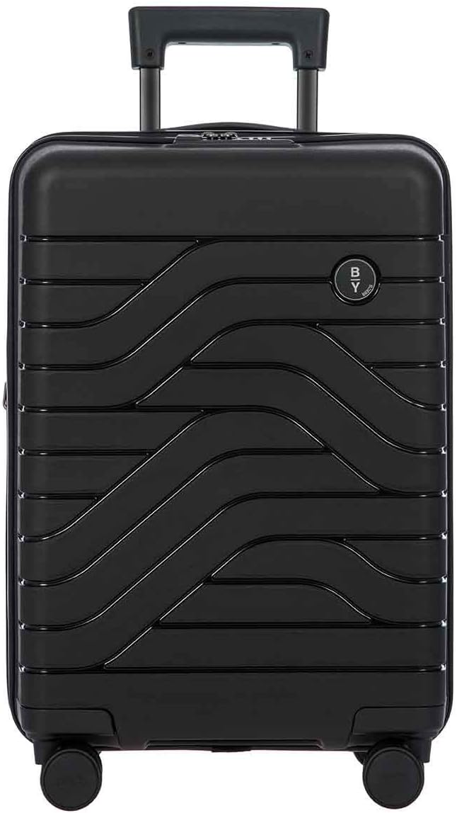 Bric's B|Y Ulisse Spinner Carry-On Suitcase, Lightweight Expandable Hard Shell Luggage with TSA Lock and Smooth 360° Wheels 21 Inch – Black