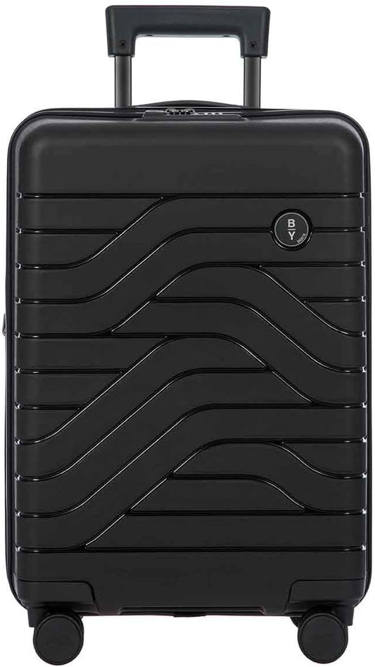 Bric's B|Y Ulisse Spinner Carry-On Suitcase, Lightweight Expandable Hard Shell Luggage with TSA Lock and Smooth 360° Wheels 21 Inch – Black