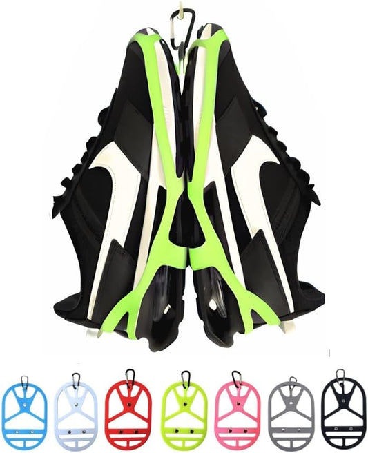 Shoe Holster For Backpack with Clip Hanger. Footwear Holder with Clip for Sneakers, Cleats, Bowling, Soccer, Basket, Football. For Travel, Outdoors, Sports & Space Saving