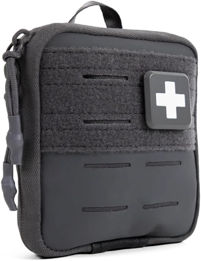 MY MEDIC Everyday Carry First Aid Kit - Emergency Survival Essentials, Medical Supplies & Accessories Bag for Travel Car, Home, Boat, Camper or Backpack - Gray