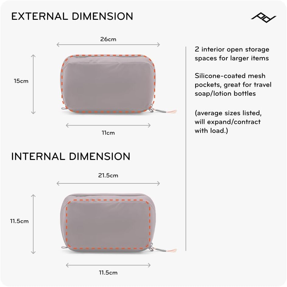 Peak Design Wash Pouch, Kelp, Weatherproof Travel Toiletry Bag, Upright or Hanging Toiletry Kit with Pockets, Magnetic Toothbrush Pocket, Wide UltraZip Opening, Toiletry Bag for Men and Women