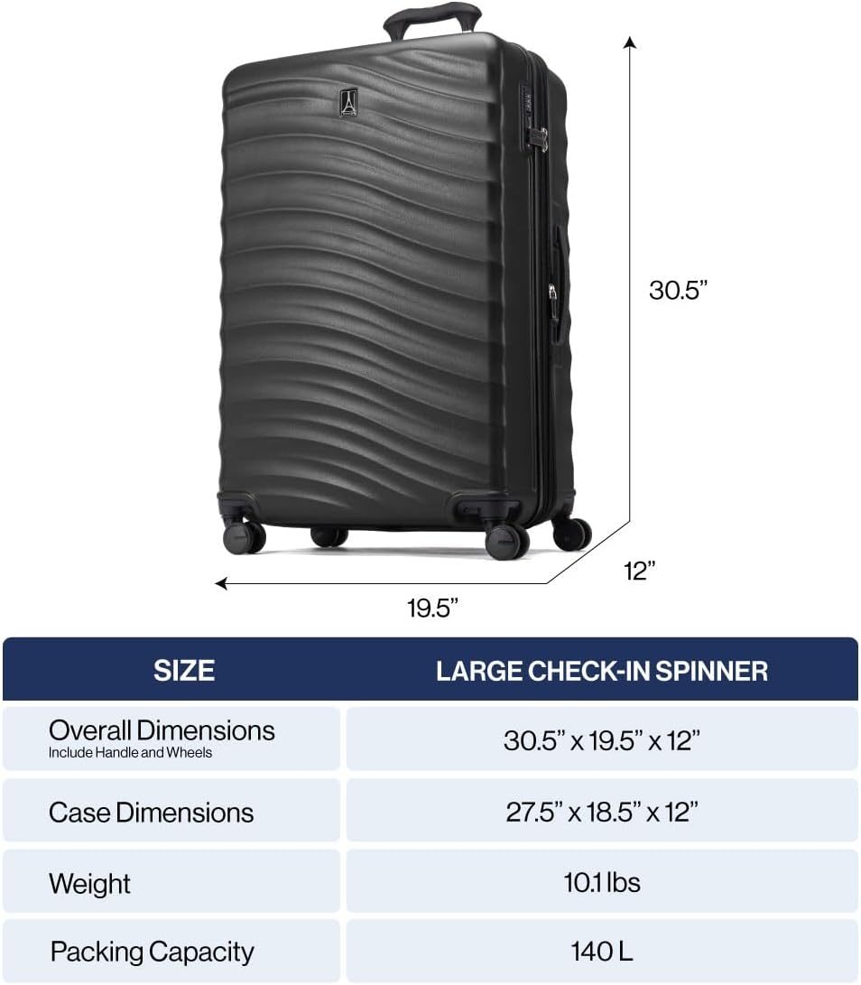 Travelpro Maxlite Air V2 Hardside Expandable Checked Luggage, 8 Spinner Wheels, Lightweight Hard Shell Suitcase, TSA lock, Ensign Blue, Checked Large 28-Inch