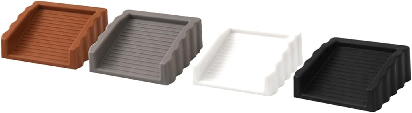 3Pack Black Door Wedge, Small Door Stop Wedge, Door Stops for Bottom of Door (Black)