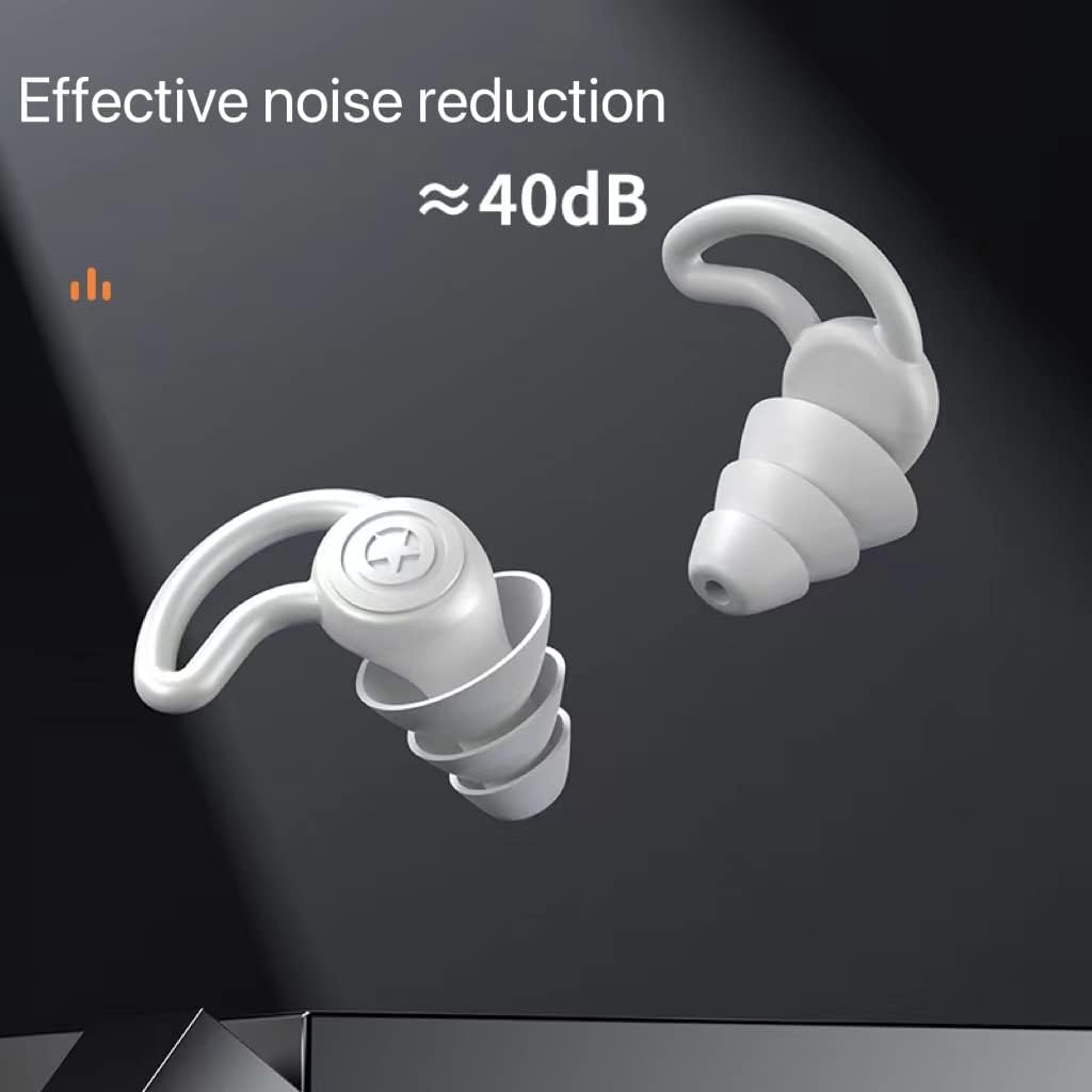 3 in 1 Ear Plugs for Noise Reduction, Ear Plugs for Sleeping Noise Cancelling, Washable Hearing Protection for Work, Travel, Concert, Swimming, Sleep Snoring