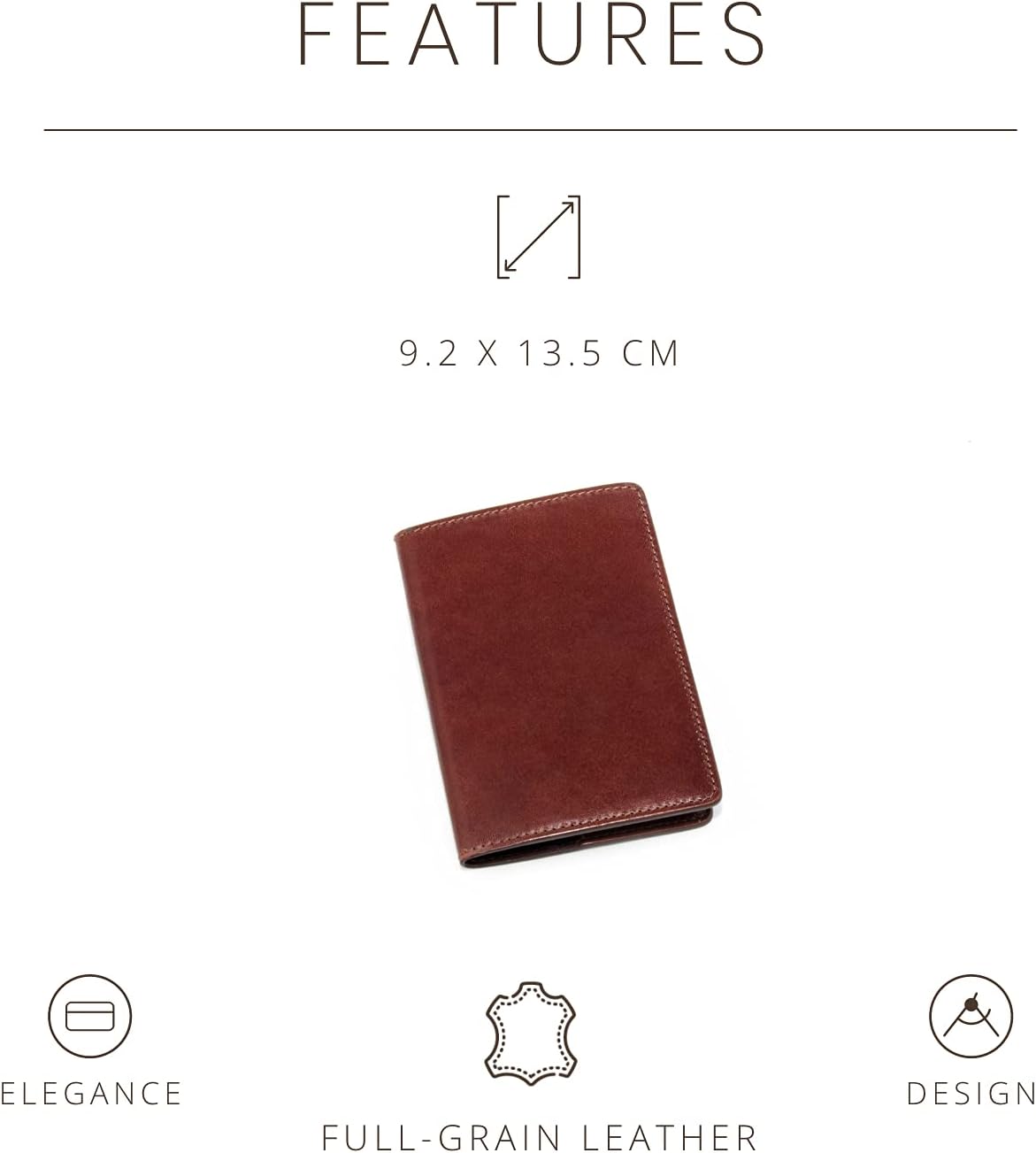 Maruse Italian Leather Passport Cover for Men and Women, Handmade in Italy