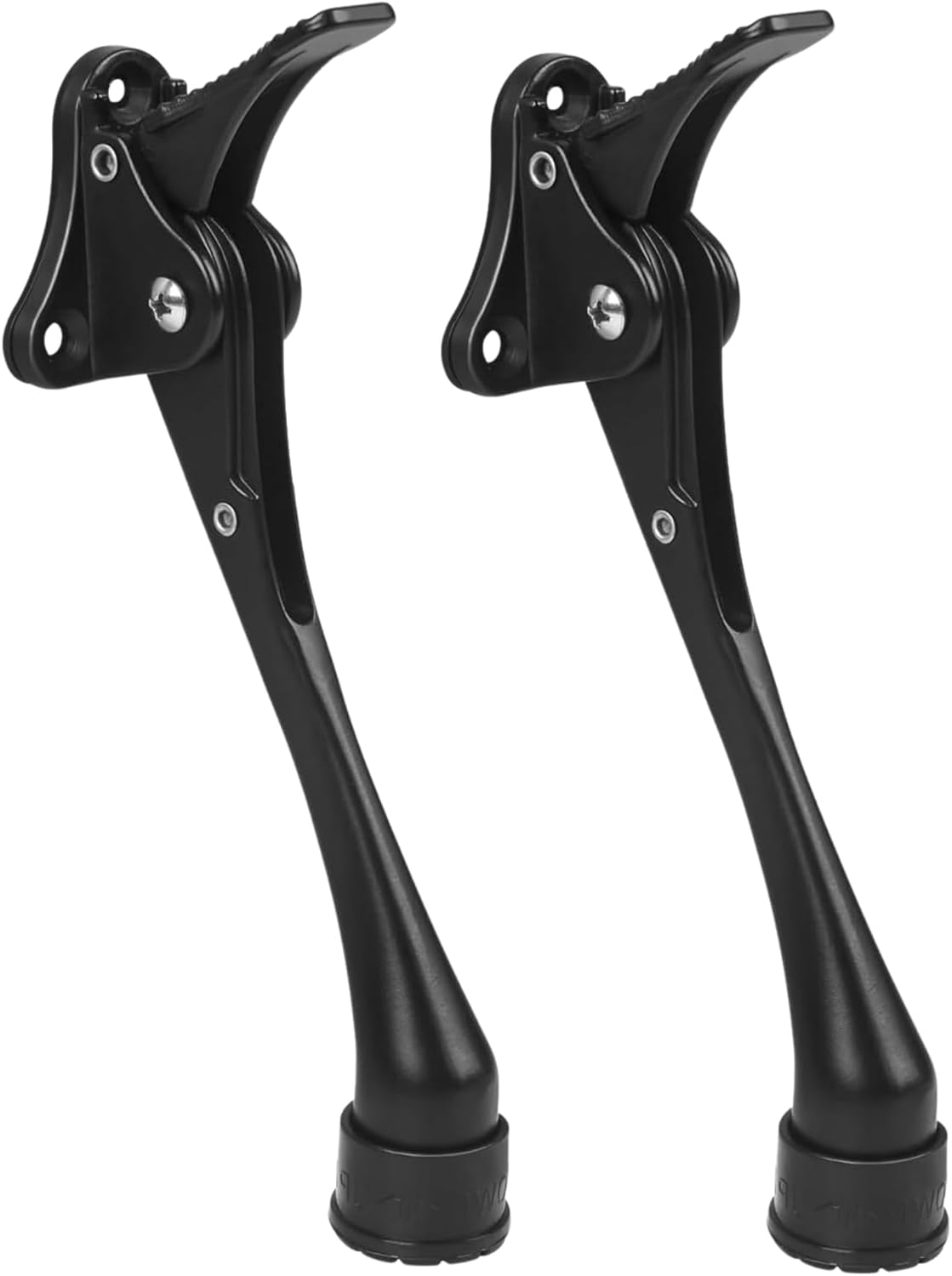 2 Pack 6 Inch Black Kick Down Door Stoppers for Bottom of Door, Heavy Duty Kickdown Door Stop, One Touch Kick Down Door Stoppers