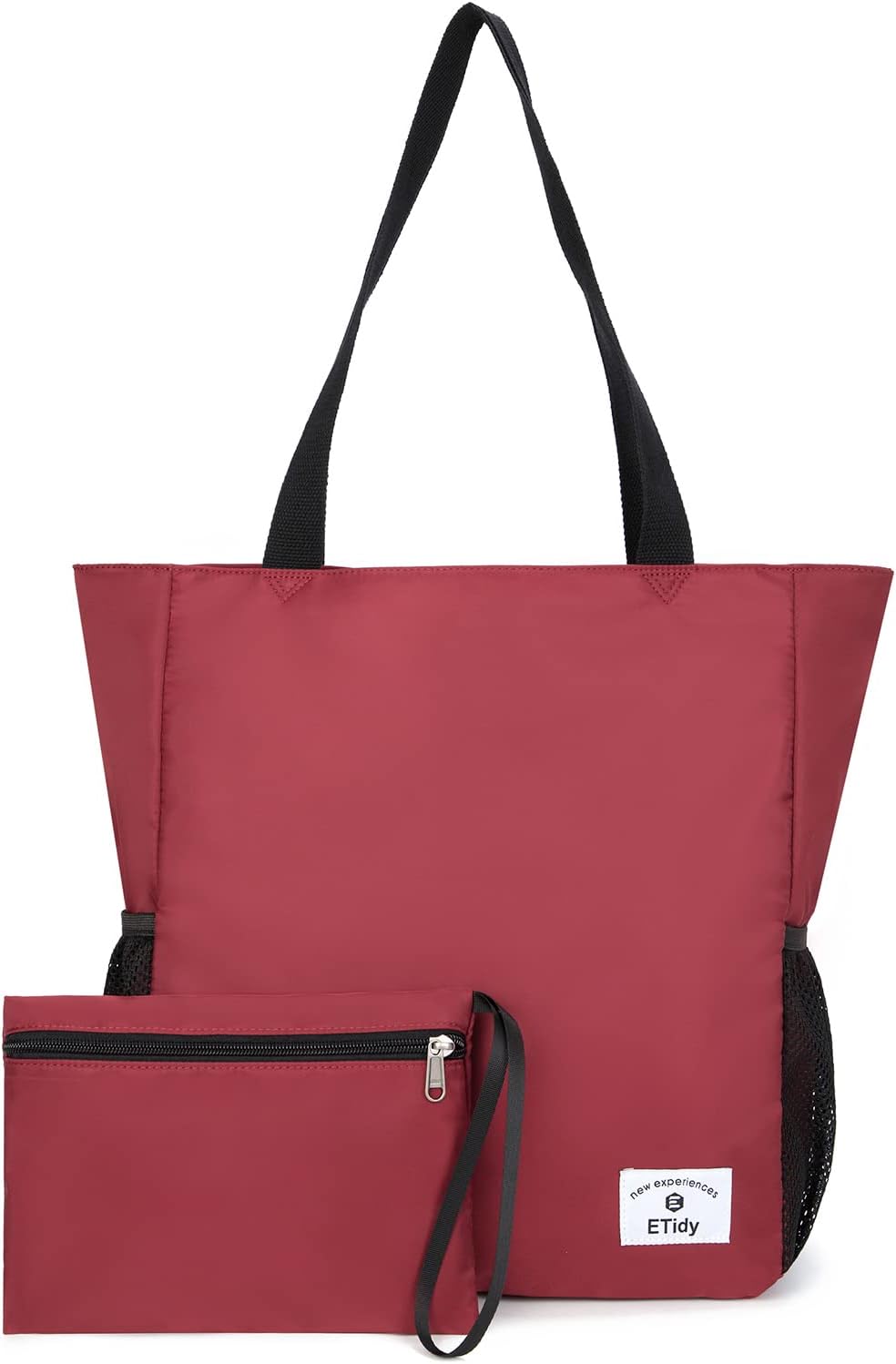 ETidy Large Capacity Foldable Tote Bag With Zipper Water-resistant SandproofWomen Beach Bag Handbag GymBag Travel ShoppingBag