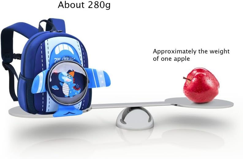 Padgene Toddler Harness Backpacks Safety Leash Kids Anti Lost Kindergarten Preschool Backpack Neoprene Lightweight Animal Schoolbag 3D Cartoon Dinasour Mini Travel Bag for Boys Girls