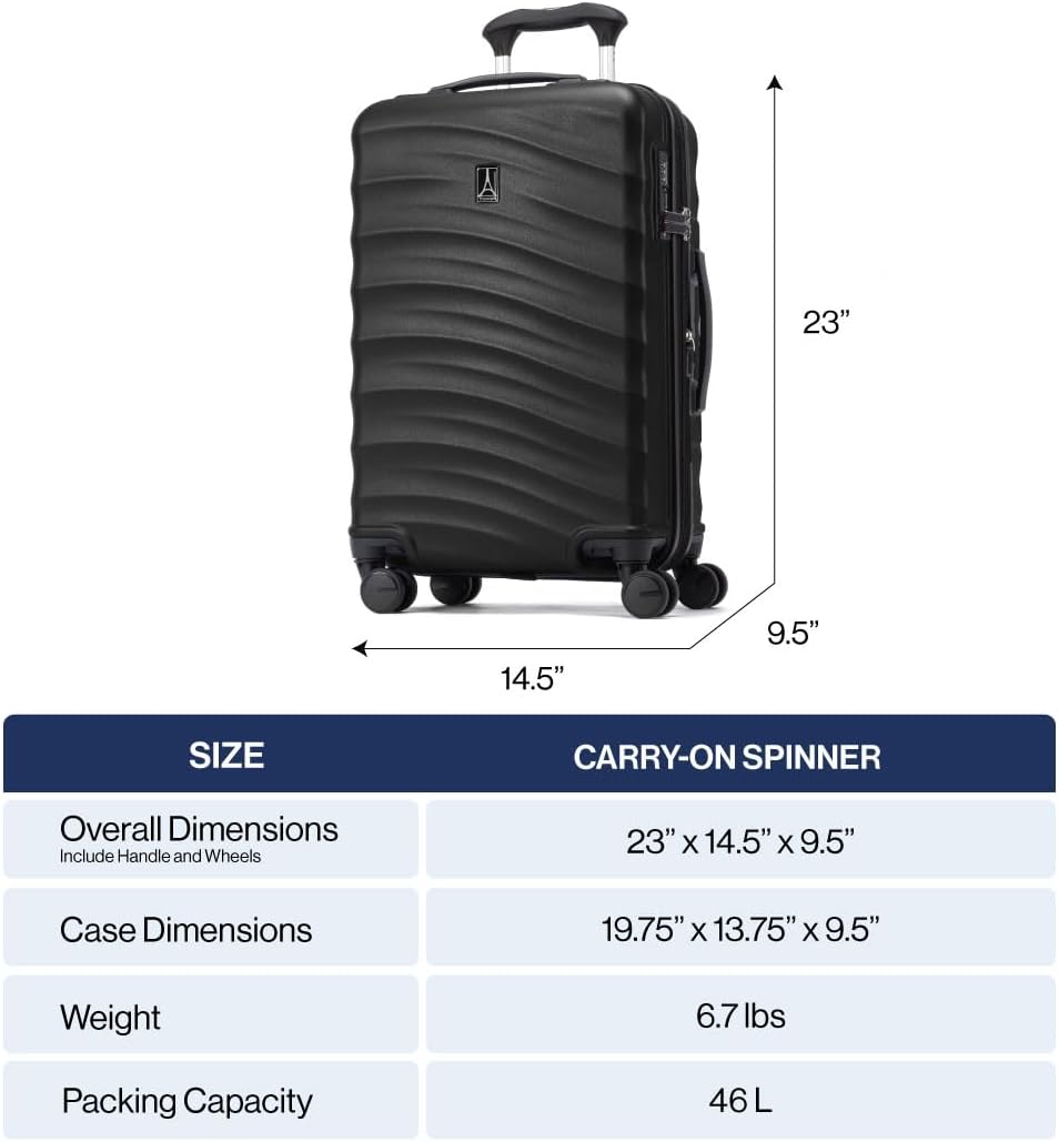 Travelpro Maxlite Air V2 Hardside Expandable Carry on Luggage, 8 Spinner Wheels, Lightweight Hard Shell Suitcase, TSA lock, Cabernet, Carry On 21-Inch