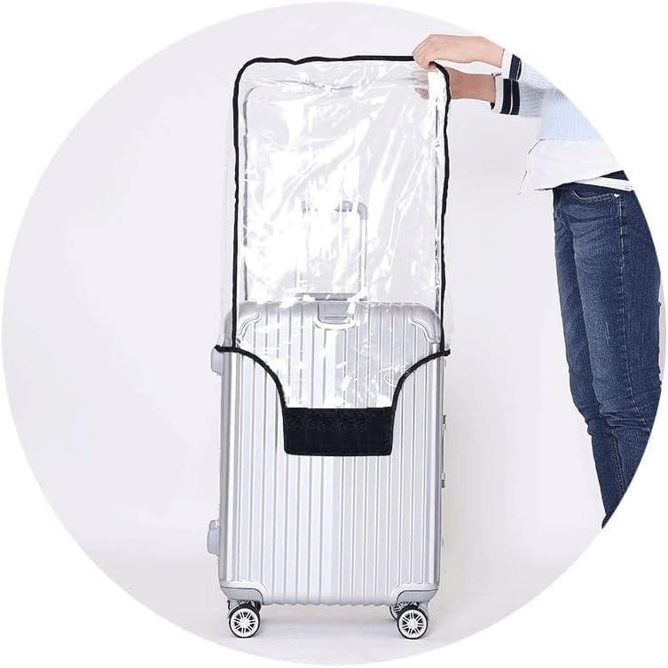 2pcs Clear PVC Suitcase Covers Protectors Transparent Luggage Cover Waterproof Wheeled Suitcase Dust Cover Dustproof Travel Luggage Sleeve Protector 20"+24"(2PCS)