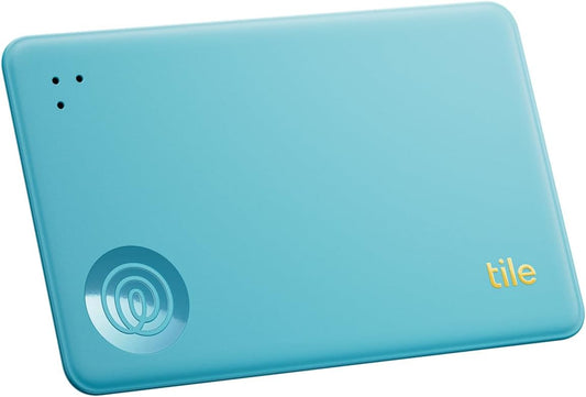 Tile by Life360 Slim - Wallet Finder, Bluetooth Tracker and Item Locator for Luggage Tags, Passports and More. Both iOS and Android Compatible. Phone Finder. 1-Pack (Aqua Lemon)