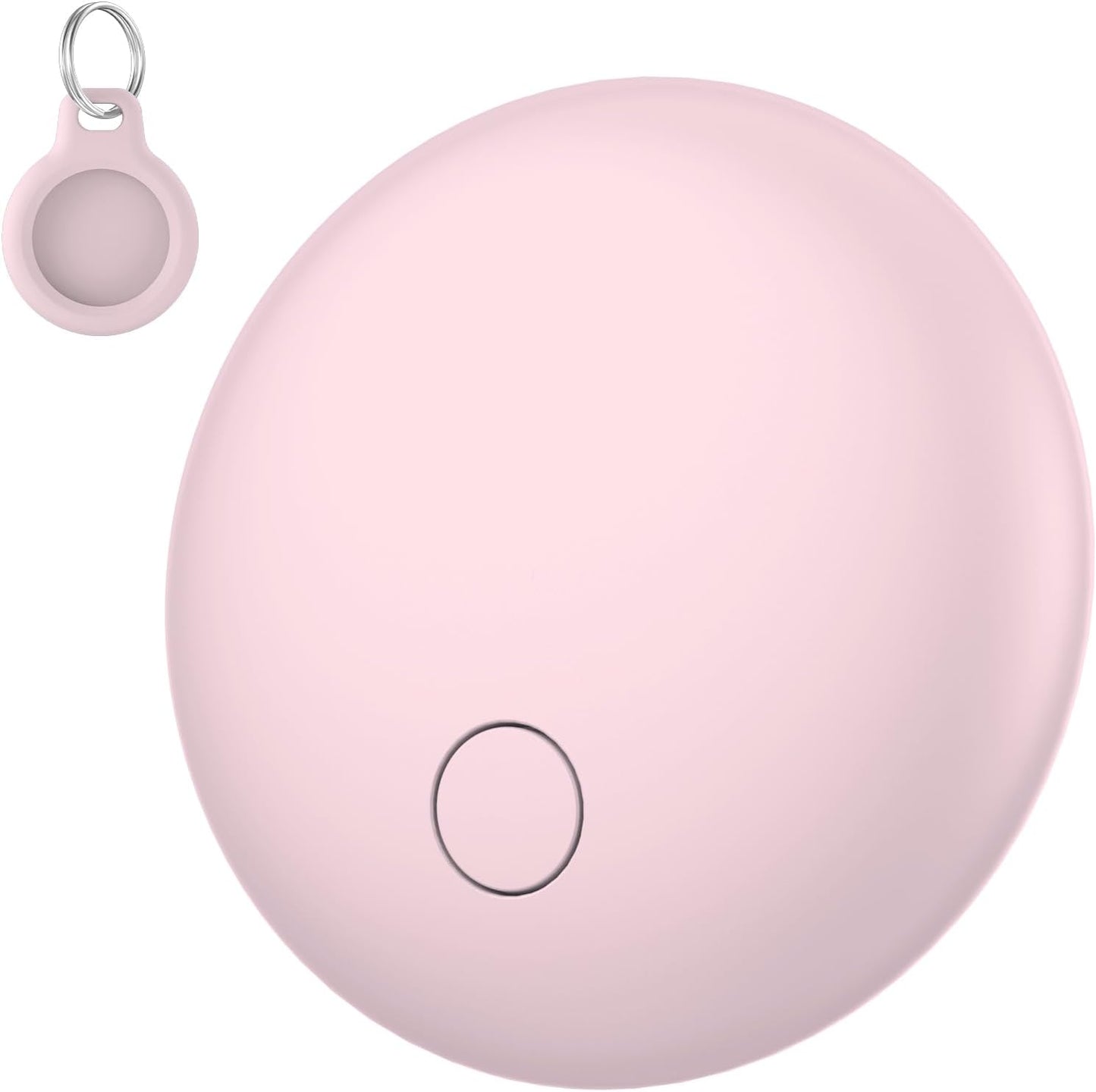 Air Tracker Tags 4-Pack, Item Finders Work for Apple Find My APP(iOS Only) Tracker Tags for Keys, Luggage, Bag etc,Replaceable Battery, Loud Beep, IP68 Waterproof with Holder Keychain, Lotus Root Pink