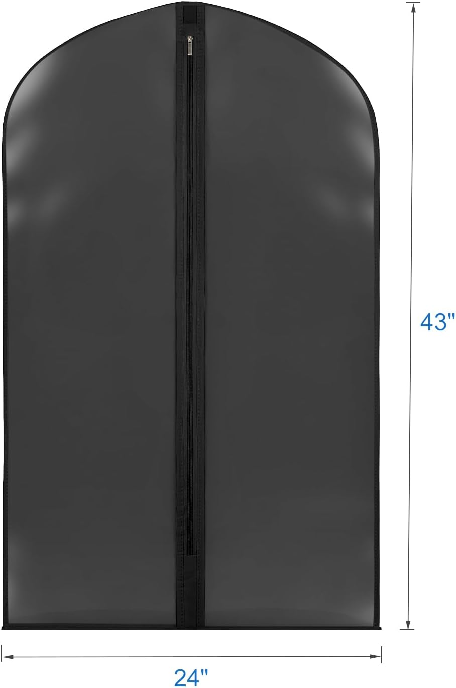 Zilink Clear Garment Bags for Hanging Clothes Clear Suit Bags for Closet Storage Breathable Suit Bag for Travel for Suits, Coats, Jackets, Set of 12