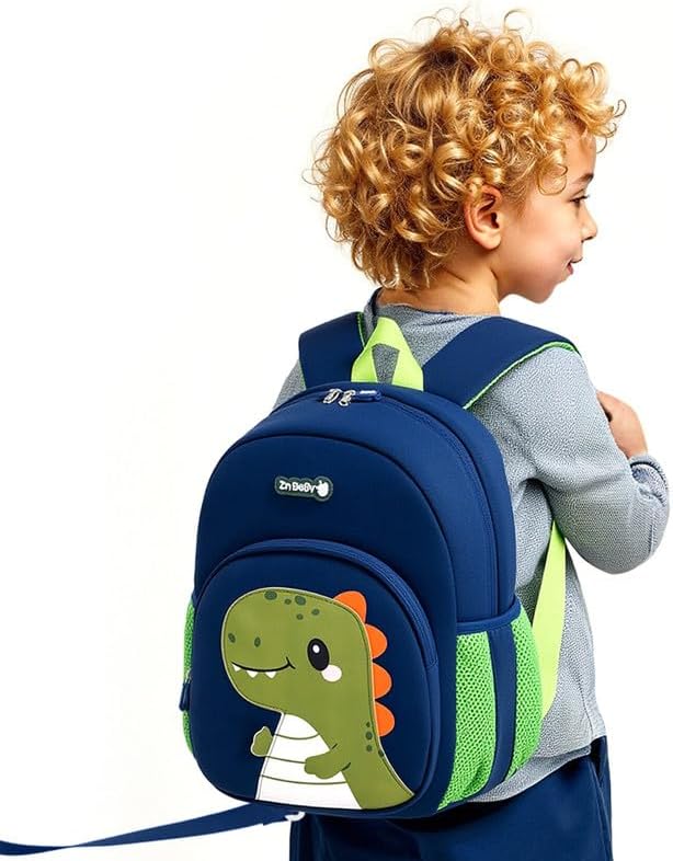 Padgene Toddler Backpacks Kids Preschool Backpack Waterproof Neoprene Animal Schoolbag Lunch backpack 3D Cartoon Mini Travel Bag for Boys Girls Ages 3-5