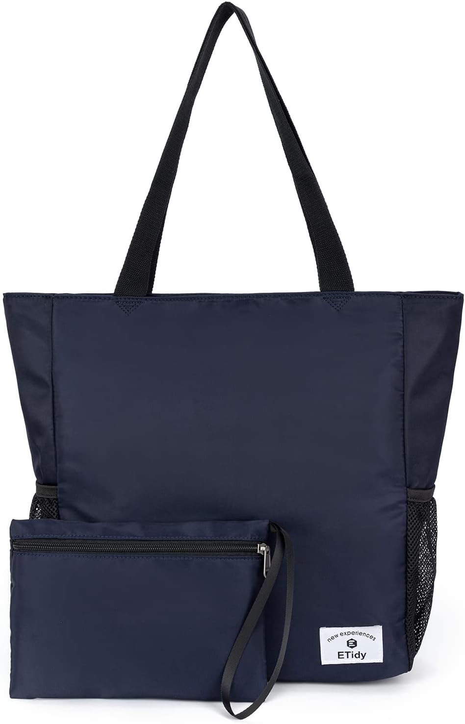 ETidy Large Capacity Foldable Tote Bag With Zipper Water-resistant SandproofWomen Beach Bag Handbag GymBag Travel ShoppingBag