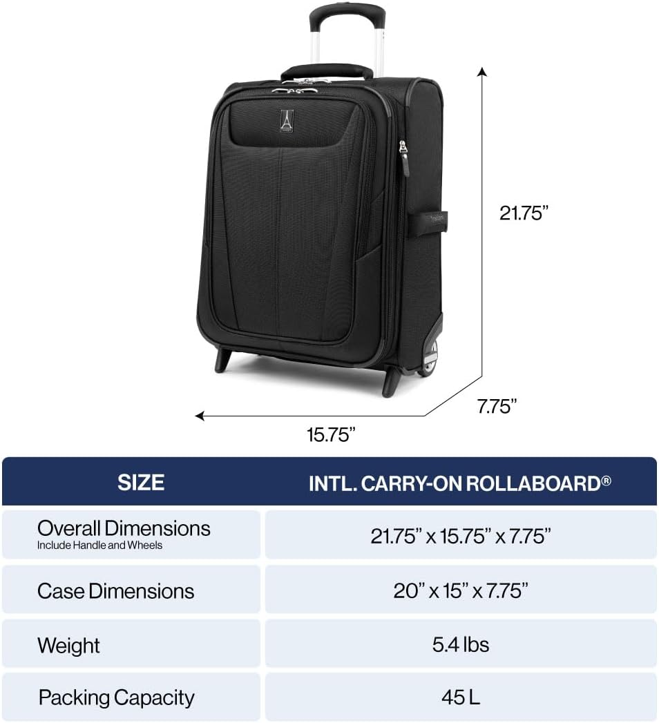 Travelpro Maxlite 5 Softside Expandable Upright 2 Wheel Carry-on Luggage, Lightweight, 20-Inch — Orchid Pink Purple