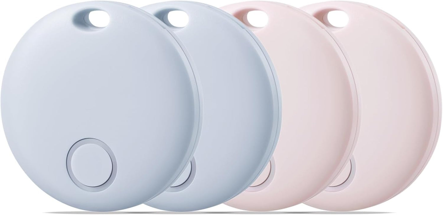 Reyke Air Tracker 4 Pack, Smart Tag Luggage Finder, Works with Apple Find My (iOS Only), Item Locator for Keys, Luggage, Backpack, IP67 Waterproof