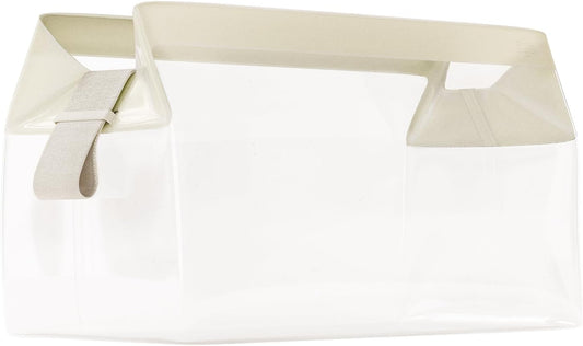 Cadence Parcel - Clear Kit with Magnetic Closure - Durable and Leak-Resistant Travel Toiletry Kit - Modular Design - Hygiene Bag for Travel Essentials - 4 Qt - Pebble