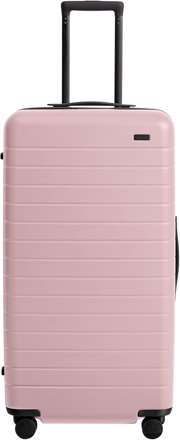 Away Large Trunk Luggage, 31 Inch Hardside Suitcase with Spinner Wheels, Lightweight & Durable, TSA Lock, Ideal for Long Trips, Blush Pink