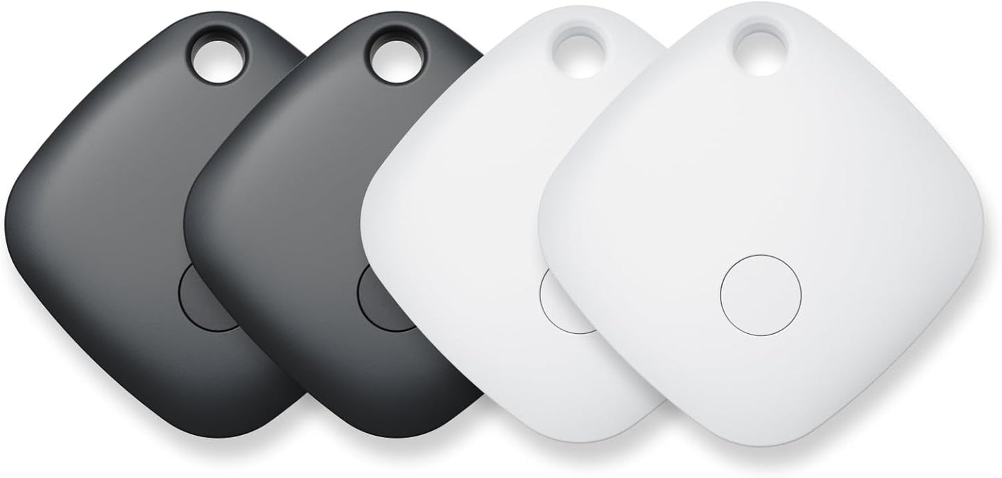 Air Tracker Tags-4 Pack, Bluetooth Tracker Works with Apple Find My APP (iOS Only, Not for Android), Keys Finder, Item Locator for Keys, Luggage, Backpack, Bags, Wallet, Replaceable Battery