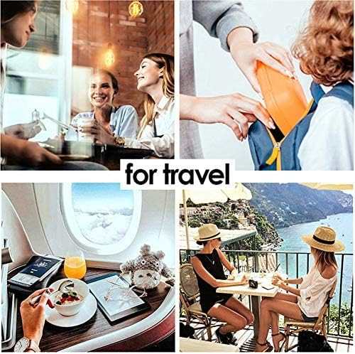 4 Pack Collapsible Silicone Food Containers Storage Lunch Bento Box with Lid BPA Free for Camping, Hiking (Blue, 4PC)