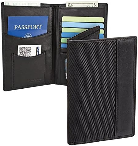 Travelon Passport Holder RFID Blocking Wallet Card ID Case Cover Organizer Black