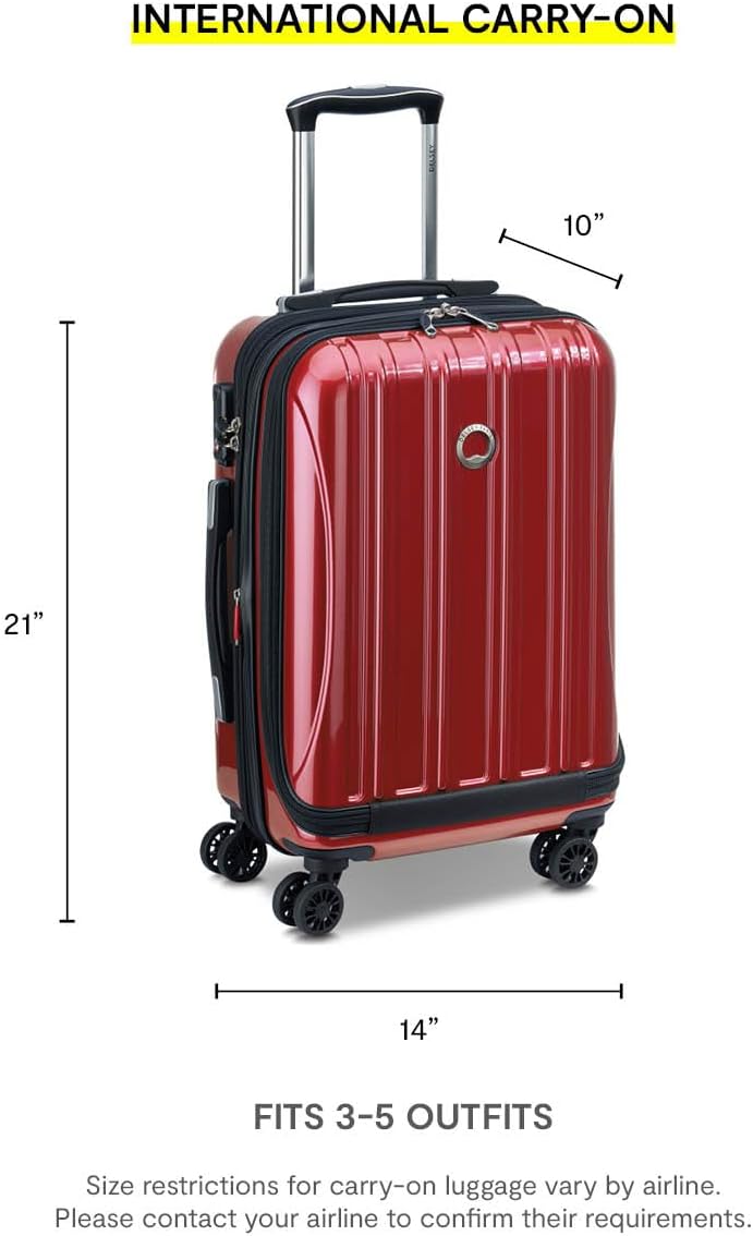 Delsey Luggage Aero 2 Piece Set (19"/29") Spinner Suitcase (Charcoal)