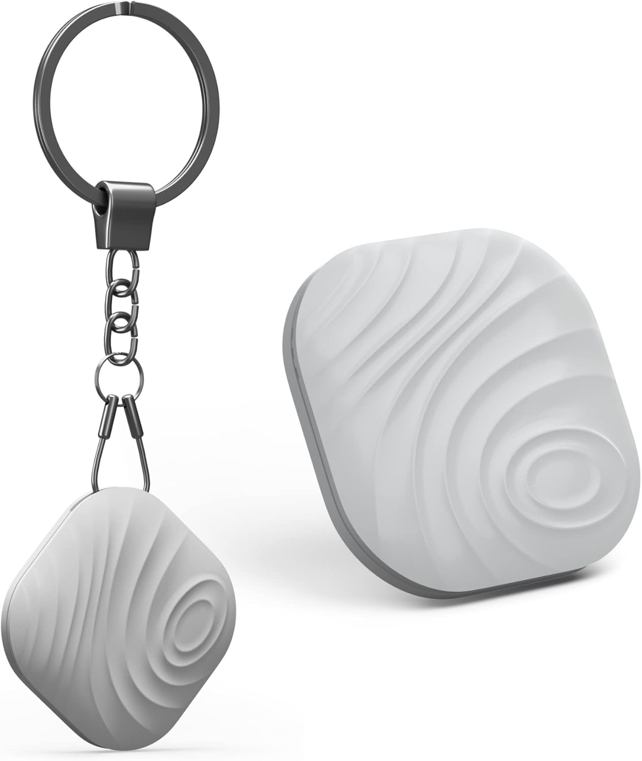 Key Finder, Bluetooth Tracker Item Locator with Key Chain for Keys Pet Wallets or Backpacks and Tablets, Batteries Include (Gray, 1 Pack)