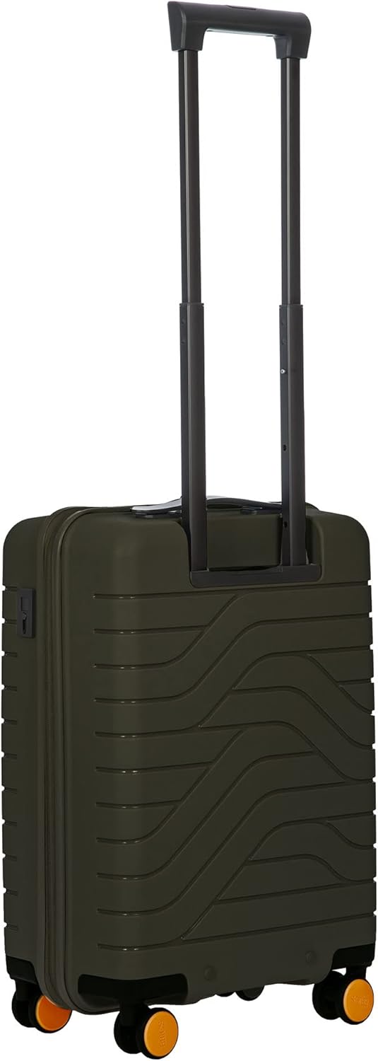 Bric's B|Y Ulisse Spinner Carry-On Suitcase, Lightweight Expandable Hard Shell Luggage with TSA Lock and Smooth 360° Wheels 21 Inch – Olive