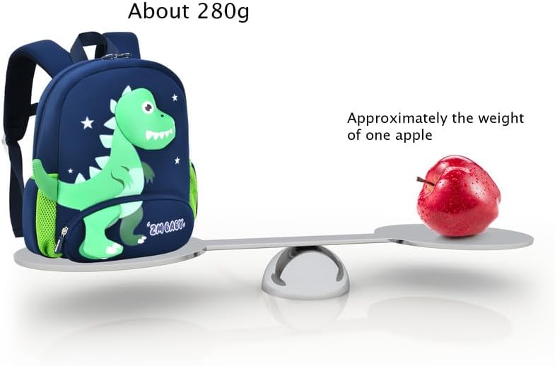 Padgene Toddler Backpacks Kids Preschool Backpack Waterproof Neoprene Animal Schoolbag Lunch backpack 3D Cartoon Mini Travel Bag for Boys Girls Ages 3-5