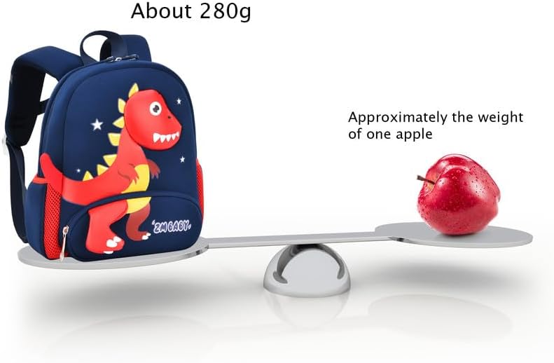 Padgene Toddler Backpacks Kids Preschool Backpack Waterproof Neoprene Animal Schoolbag Lunch backpack 3D Cartoon Mini Travel Bag for Boys Girls Ages 3-5