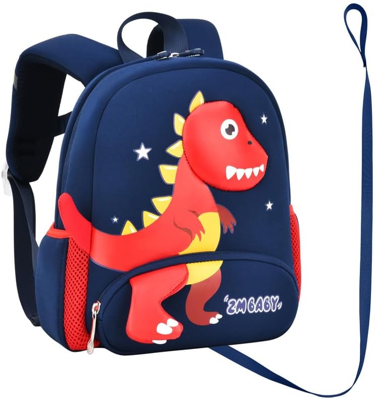 Padgene Toddler Backpacks Kids Preschool Backpack Waterproof Neoprene Animal Schoolbag Lunch backpack 3D Cartoon Mini Travel Bag for Boys Girls Ages 3-5