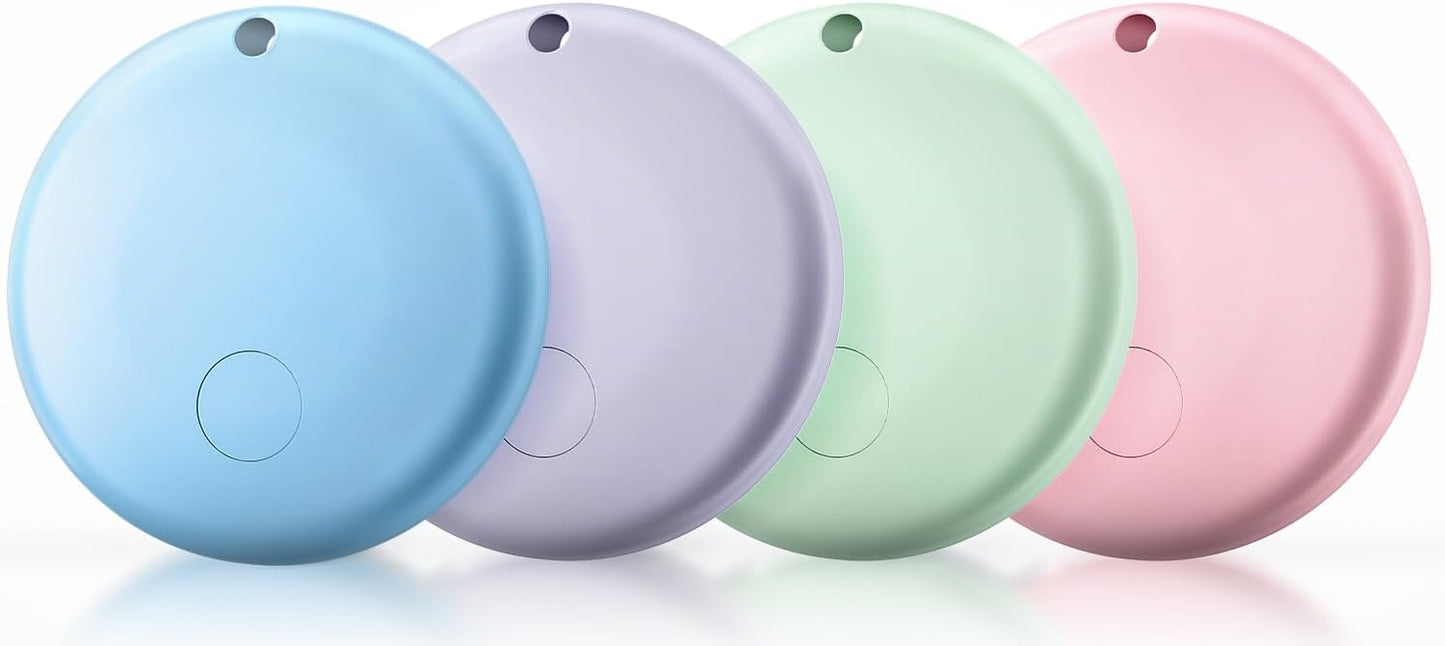 Air Tracker Tags-4 Pack Tracker Tag Work with Apple Find My (iOS 14.6 Above Only) Smart Tag Item Finders for Key, Luggage, Backpack，etc. (Red, Blue, Purpule, Glue, 4 Pack)
