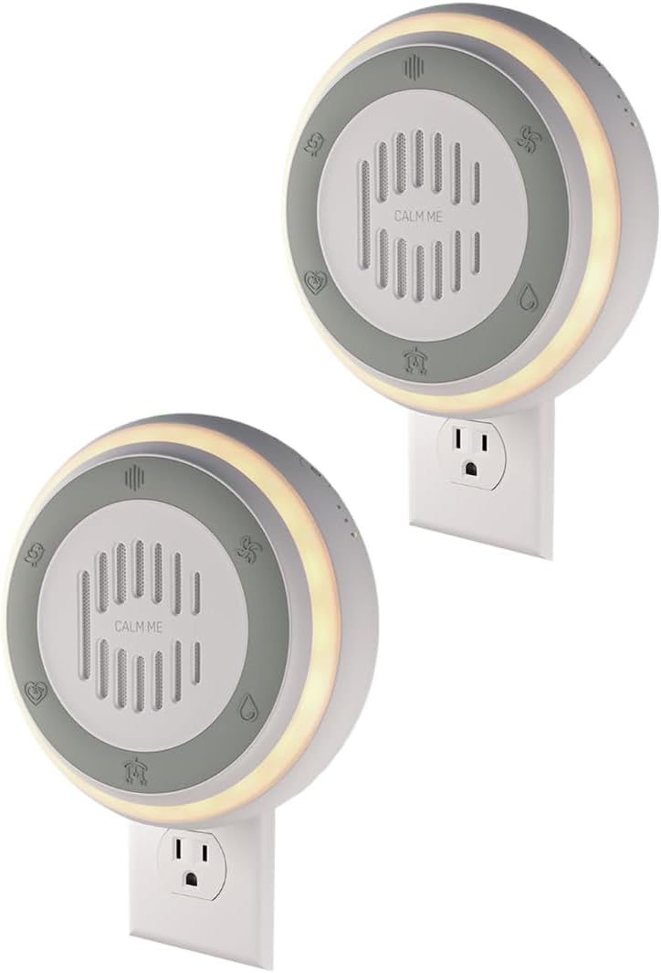 2-Pack Calm Me White Noise Sound Machine for Office Privacy & Noise Canceling, Plug in Fan Noise Machine for Therapy Offices, Healthcare Practices, Clinics & Education, Noise Maker with 20 Sounds.