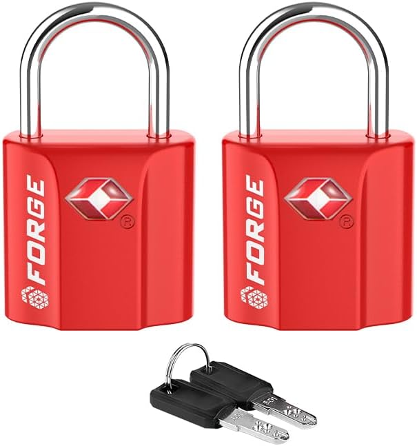 TSA Approved Luggage Locks, Ultra-Secure Dimple Key Travel Locks with Zinc Alloy Body