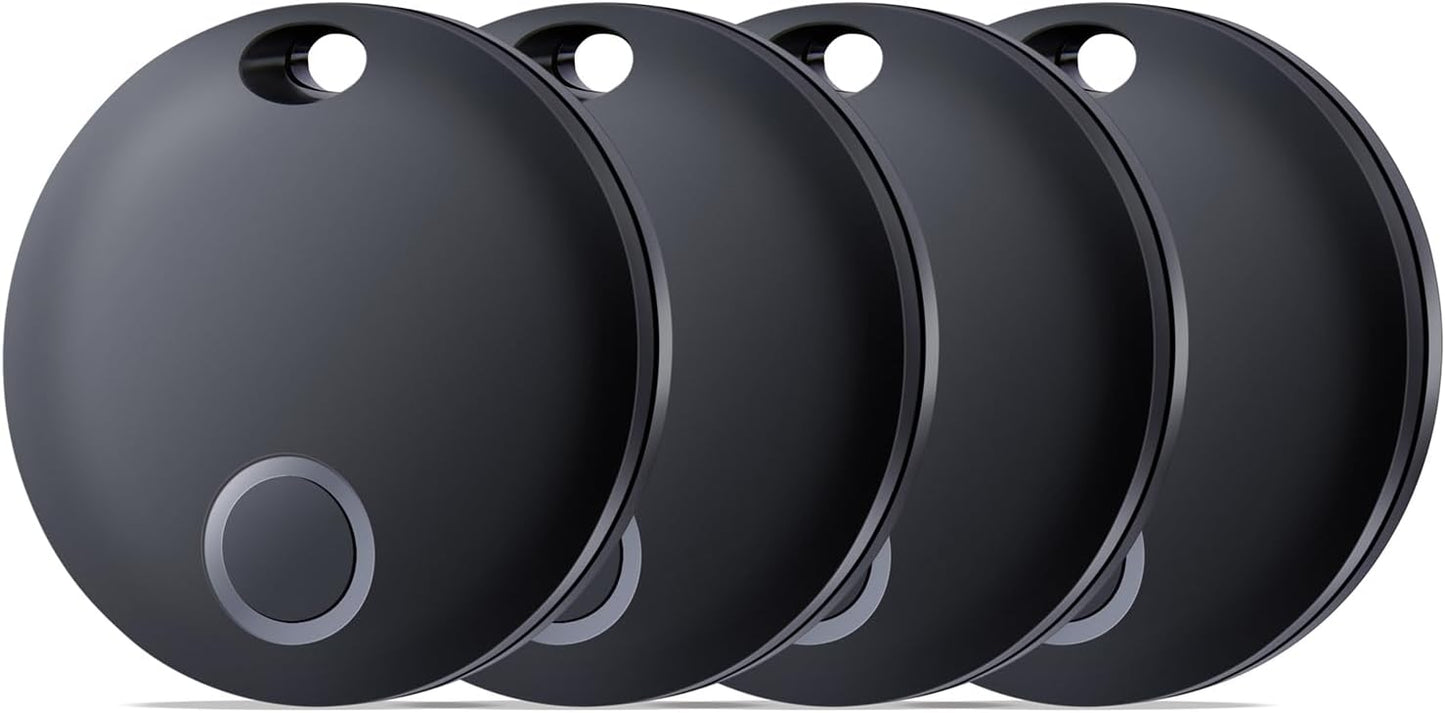 Air Tracker Tag, Bluetooth Tracker-4 Pack Works with Apple Find My (iOS Only), Smart Tags for Luggage, Keys, Backpack, IP67 Waterproof