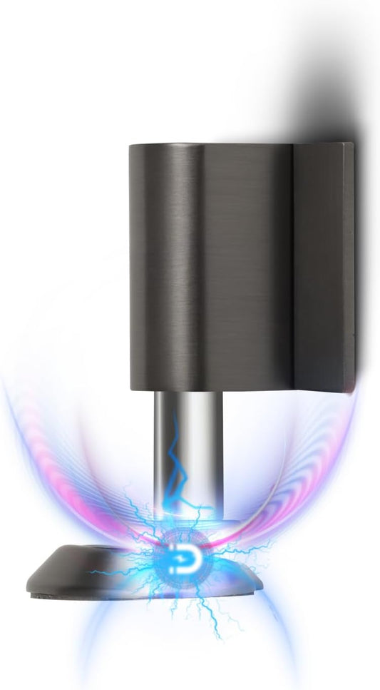 3 Pack Magnetic Door Stoppers Retractable Bottom of Door Holder No Drilling Mount Floor Door Stop with Screws and Adhesive Catch Door Keep Door Open Grey G-3