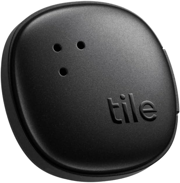 Tile by Life360 Sticker - Small Bluetooth Tracker, Remote Finder and Item Locator for Bikes, Glasses and More. Both iOS and Android Compatible. Phone Finder. 1-Pack (Black)
